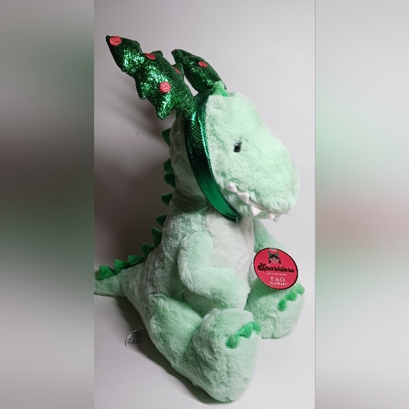 12" Plush Dinosaur with Removable Tree Headband - Picture 3 of 7